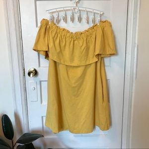 Yellow Off-Shoulder Dress